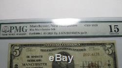 5 $ 1929 Manchester New Hampshire Nh Banque Nationale Monnaie Note Bill Ch. # 1059