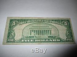 5 $ 1929 Mankato Kansas Ks Note De La Banque Nationale De Billets Bill Ch # 6817 Très Bien