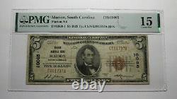 5 $ 1929 Marion Caroline Du Sud Sc Monnaie Nationale Bill #10085 F15 Pmg