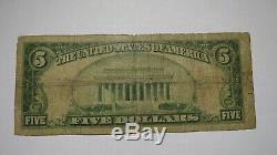 $ 5 1929 Mascoutah Illinois IL Banque Nationale Monnaie Note Bill Ch. # 13795 Rare