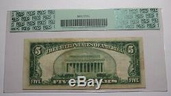5 $ 1929 Miami Floride Fl Banque Nationale Monnaie Note Bill! Ch. # 13570 Vf Pcgs