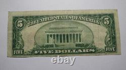 5 1929 Mineola New York Ny Banque De Monnaie Nationale Note Bill Ch. #13404 Vf+