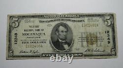 5 1929 Mocanaqua Pennsylvania Ap Banque Nationale De Devises Note Bill Ch. #12349