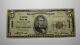 5 1929 Montclair New Jersey Nj Monnaie Nationale Banque Note Bill Ch. #12268 Rare