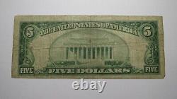 5 1929 Montclair New Jersey Nj Monnaie Nationale Banque Note Bill Ch. #12268 Rare