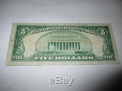 5 $ 1929 Montclair New Jersey Nj Note De La Banque Nationale De Billets Bill Ch. # 9339 Vf