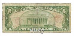 5 $. 1929 Mt. Agreable, Iowa Banque Nationale Monnaie Notez Bill Ch. # 299