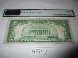 5 1929 $ Napa Californie Ca National Monnaie Billet De Banque Bill Ch. # 7176 Vf 25 Pmg