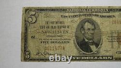 $5 1929 New Haven Connecticut Ct National Currency Bank Note Bill! Ch. #2 Rare