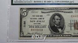 $5 1929 New Paltz New York Ny Monnaie Nationale Banque Note Bill! Numéro De Série 2