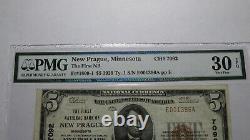$ 5 1929 New Prague Minnesota Mn Banque Nationale Monnaie Note Bill! # 7092 Vf30 Epq