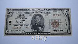 5 $ 1929 Newton New Jersey Nj Billets De Banque En Billets De Banque Nationaux Bill Ch. # 925 Fin