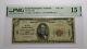 $5 1929 North Bennington Vermont Monnaie Nationale Note De La Banque Projet De Loi #194 F15 Pmg