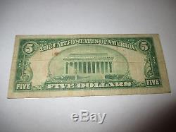 $ 5 1929 Orange California Ca Note De La Banque Nationale De Billets Bill No 8181 Fine Rare