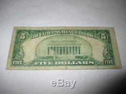 $ 5 1929 Orange Californie Ca Billet De Banque National Bill Ch. # 8181 Fine Rare