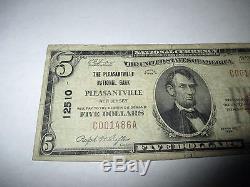 5 $ 1929 Pleasantville New Jersey Nj Banque Nationale De Billets De Banque Note # 12510 Rare