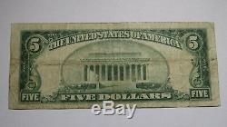 $ 5 1929 Portland Maine Me Banque Nationale Monnaie Note Bill Ch. # 941 Vf