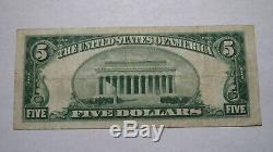 $ 5 1929 Pulaski Virginia Va Banque Nationale Monnaie Note Bill! Ch. # 4071 Fin