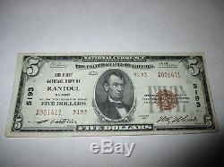 5 1929 $ Rantoul Illinois IL Banque Nationale De Billets De Banque! Ch. # 5193 Xf +