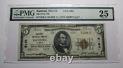 $5 1929 Rantoul Illinois IL Monnaie Nationale Note De Banque Bill Ch. #5193 Vf25 Pmg