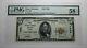$5 1929 Reno Nevada Nv Monnaie Nationale Banque Note Bill Charte #7038 Au58 Pmg