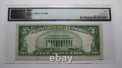 5 1929 Rockland Maine Me Monnaie Nationale Note Banque Bill Ch. #1446 Vf30 Pmg