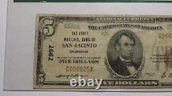 $5 1929 San Jacinto California Ca Banque Nationale De Devises Note Bill! #7997 Pcgs
