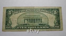 $5 1929 Shamokin Pennsylvania Pa National Currency Bank Note Bill Ch. #12805