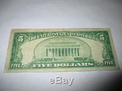 5 $ 1929 Shreveport Louisiane La Banque Nationale Monnaie Note Bill Ch # 3595 Vf