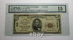 $5 1929 Shreveport Louisiane La Monnaie Nationale Note De Banque Bill Ch. #3595 F15