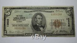 $ 5 1929 Smithton Illinois IL Banque Nationale Monnaie Note Bill! Ch. # 13525 Rare