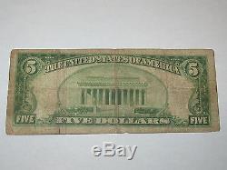 5 $ 1929 Swissvale Pennsylvanie Pennsylvanie Banque Nationale De Billets De Banque Bill! Graphique. # 6109