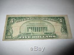 5 1929 $ Tampa Floride Fl Banque De La Monnaie Nationale Note Bill Ch. # 4949 Rare