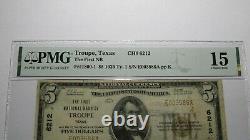 5 $ 1929 Troupe Texas Tx Monnaie Nationale Banque Bill Charte #6212 F15 Pmg