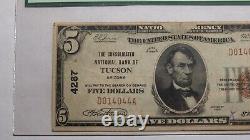 5 $ 1929 Tucson Azona Az National Bank Banque Bill Ch. # 4287 Pcgs Vf30