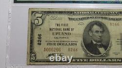 $5 1929 Upland California Ca National Devise Bank Note Bill Ch. #8266 Vf25 Pmg