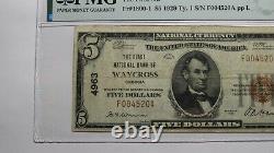 $5 1929 Waycross Georgia Ga Banque Nationale De Devises Note Bill Ch. #4963 Vf25 Pmg