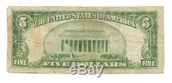 5 $. 1929 Wheaton Billet De La Devise Nationale Du Minnesota Bill Ch. # 6035
