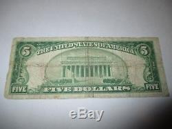 5 $ 1929 Whitinsville Massachusetts Ma Banque Nationale Monnaie Note Bill # 769 Rare