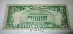 $ 5 1929 Yarmouth Massachusetts Ma Banque Nationale Monnaie Note Le Projet De Loi # 516 Vf