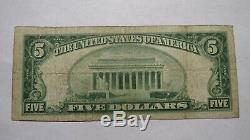 $ 5 1929 York Pennsylvania Pa Banque Nationale Monnaie Note Bill Ch. # 604 Fine