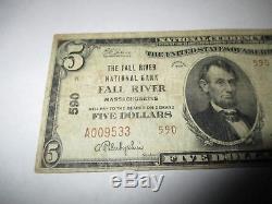 5 299 $ Fall River Massachusetts Ma Billets De Banque En Monnaie Nationale Projet De Loi # 590 Amende