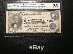 50.00 Banque Nationale Monnaie Los Angeles Fnt & S Pmg Vf 25 Grand Rare