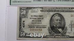 50 $ 1929 Butler Pennsylvania Ap National Monnaie Note De La Banque Projet De Loi #4374 Vf25 Pmg