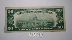 50 $ 1929 Cleveland Ohio Oh Monnaie Nationale Note Banque De Réserve Fédérale Note Vf+