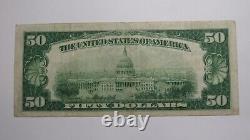 50 $ 1929 Cleveland Ohio Oh Monnaie Nationale Note Banque De Réserve Fédérale Note Vf++
