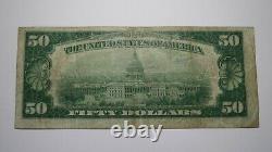 50 $ 1929 Cleveland Ohio Oh Monnaie Nationale Note Banque De Réserve Fédérale Note Vf