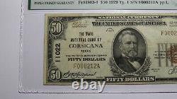 $50 1929 Corse Texas Tx Monnaie Nationale Note De Banque Bill Ch. #11022 Vf20 Pmg