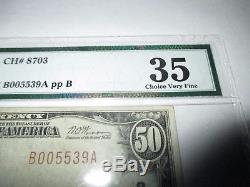 50 $ 1929 Detroit Michigan MI Banque De La Monnaie Nationale Note Bill Ch # 8703 Vf! Pmg