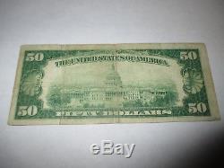 $ 50 1929 Durango Colorado Co Banque Nationale De Billets De Banque Note! Ch. # 2637 Rare